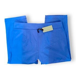 EMALINE NWT women's petite blue stretch Tahiti crop pixie pant business caz